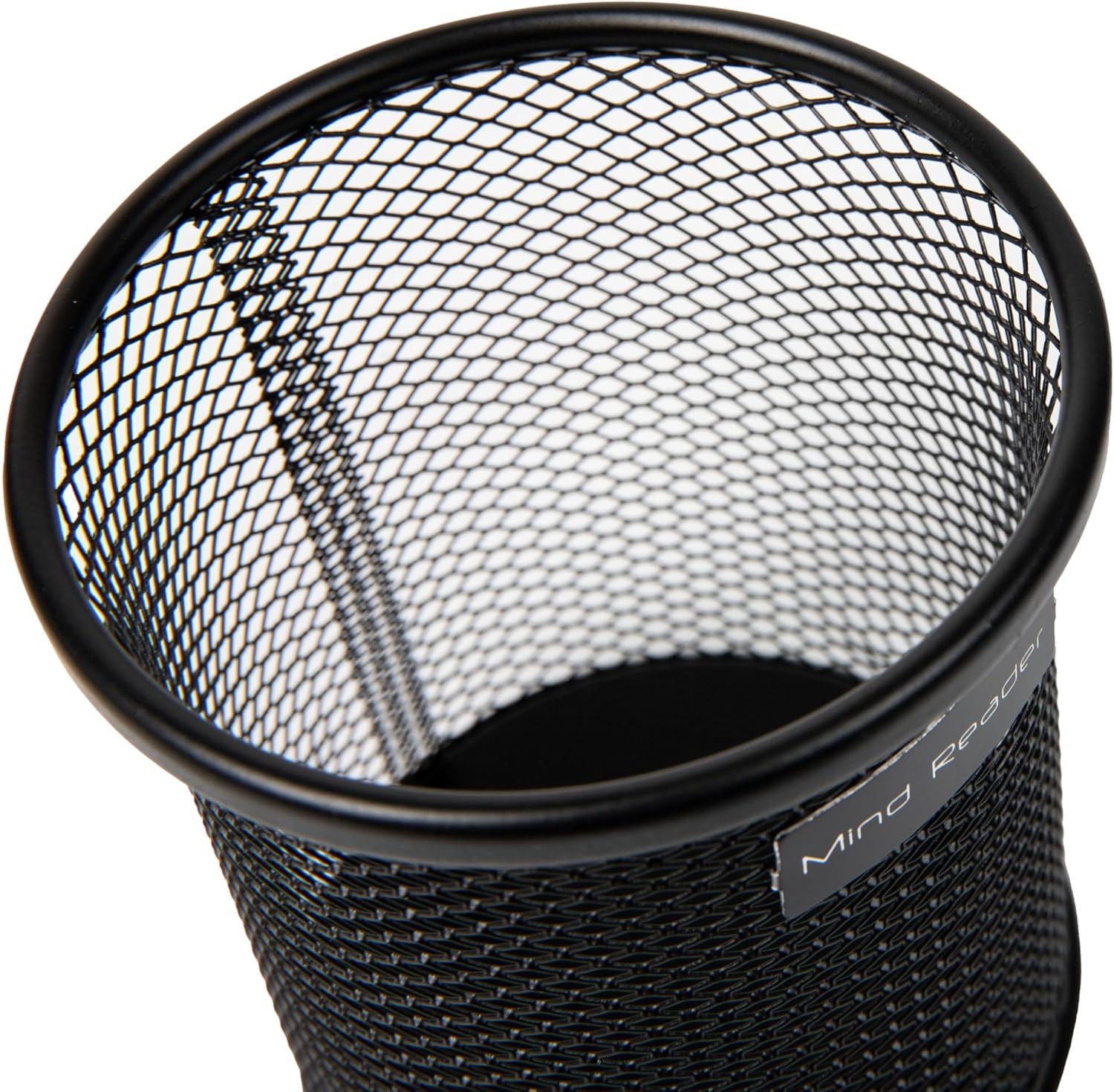 Mind Reader Pen and Accessories Holder, Desktop Organizer, Office, Metal Mesh, 3.5" L x 3.5" W x 3.75" H, Set of 3, Black