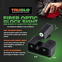 TRUGLO Glock Rear/FRNT SGT INSTL Tool aiming scope sight + Tritium Pro Compact Glow