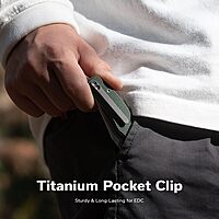 CIVIVI Clingman EDC Pocket Folding Knife, 2.99" Nitro-V, Liner Lock, Titanium Reversible Clip