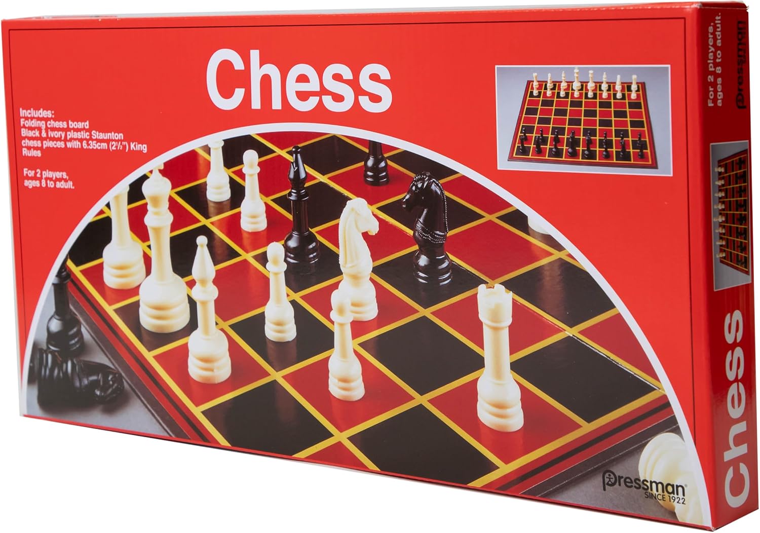 Pressman Chess - with Folding Board and Full Size Chess Pieces