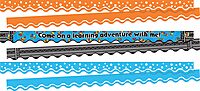 Barker Creek Double-Sided Scalloped Edge Border, Learning Adventure, Trim Out Bulletin Boards and Create Colorful Displays with 117' of Designer Double-Sided Border, 2.25" x 117', Set of 3 (4030)