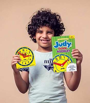 Judy Carson Dellosa 5" x 5" Mini Clock and My Own Little Clock Booklet with Telling Time Activities