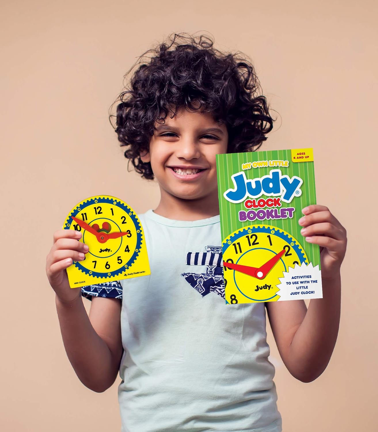 Judy Carson Dellosa 5" x 5" Mini Clock and My Own Little Clock Booklet with Telling Time Activities