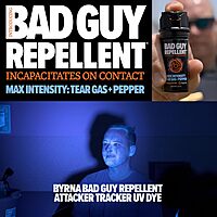 BYRNA BGR MAX Pepper Spray + Tear Gas | Attacker Tracker UV Dye | Military Strength Self-Defense Stream Spray