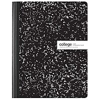 Office Depot® Brand Composition Books, 7-1/2" x 9-3/4", College Ruled, 100 Sheets, Black/White, Case Of 24 Notebooks