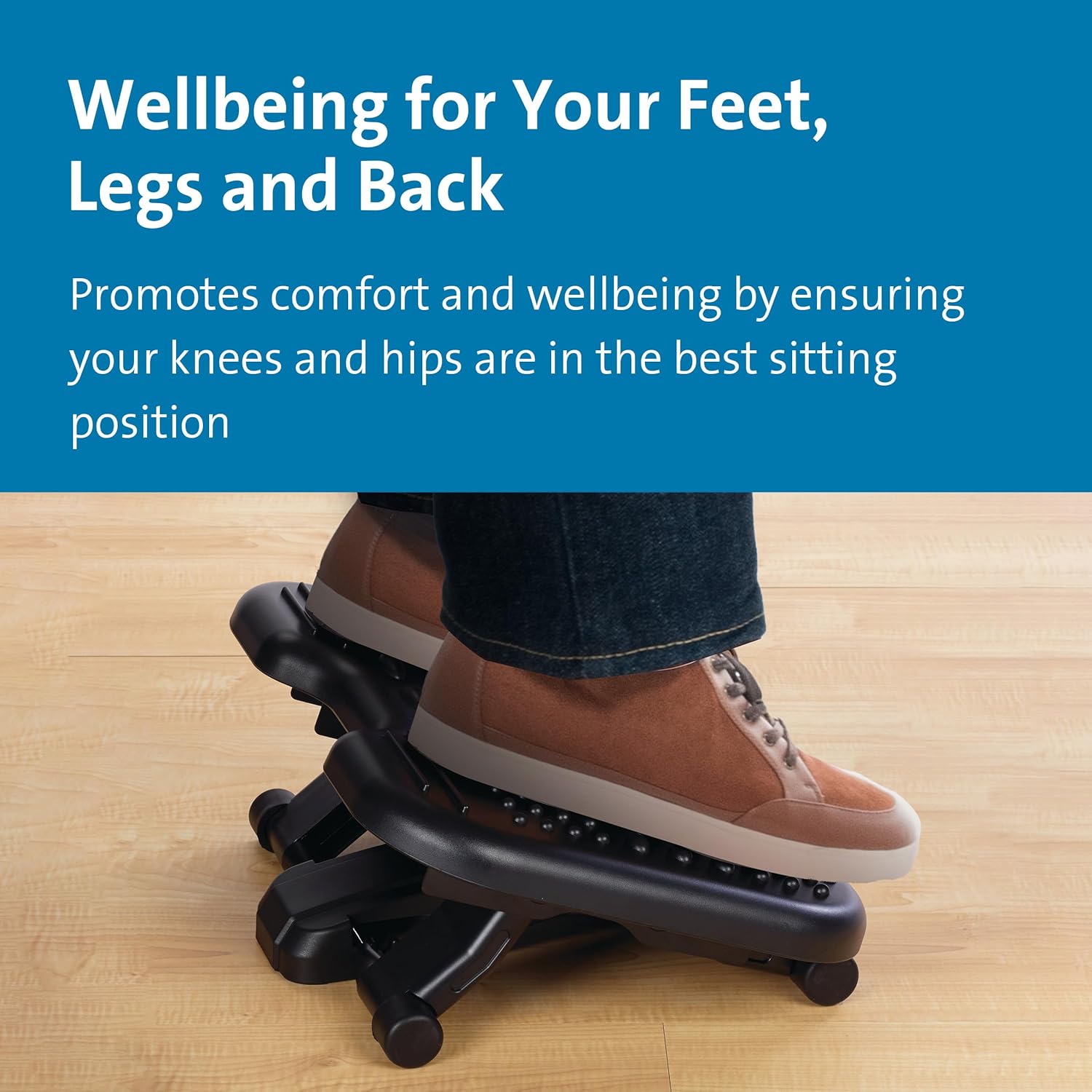 Kensington Sole Massager Exercising Footrest - Tilt - Gray