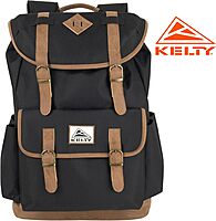 Kelty 18 Inch Laptop Travel Backpack, Drawstring Anti-Theft Backpack with Laptop Compartment, Side Pockets for Men, Women (Black Travel Rucksack)
