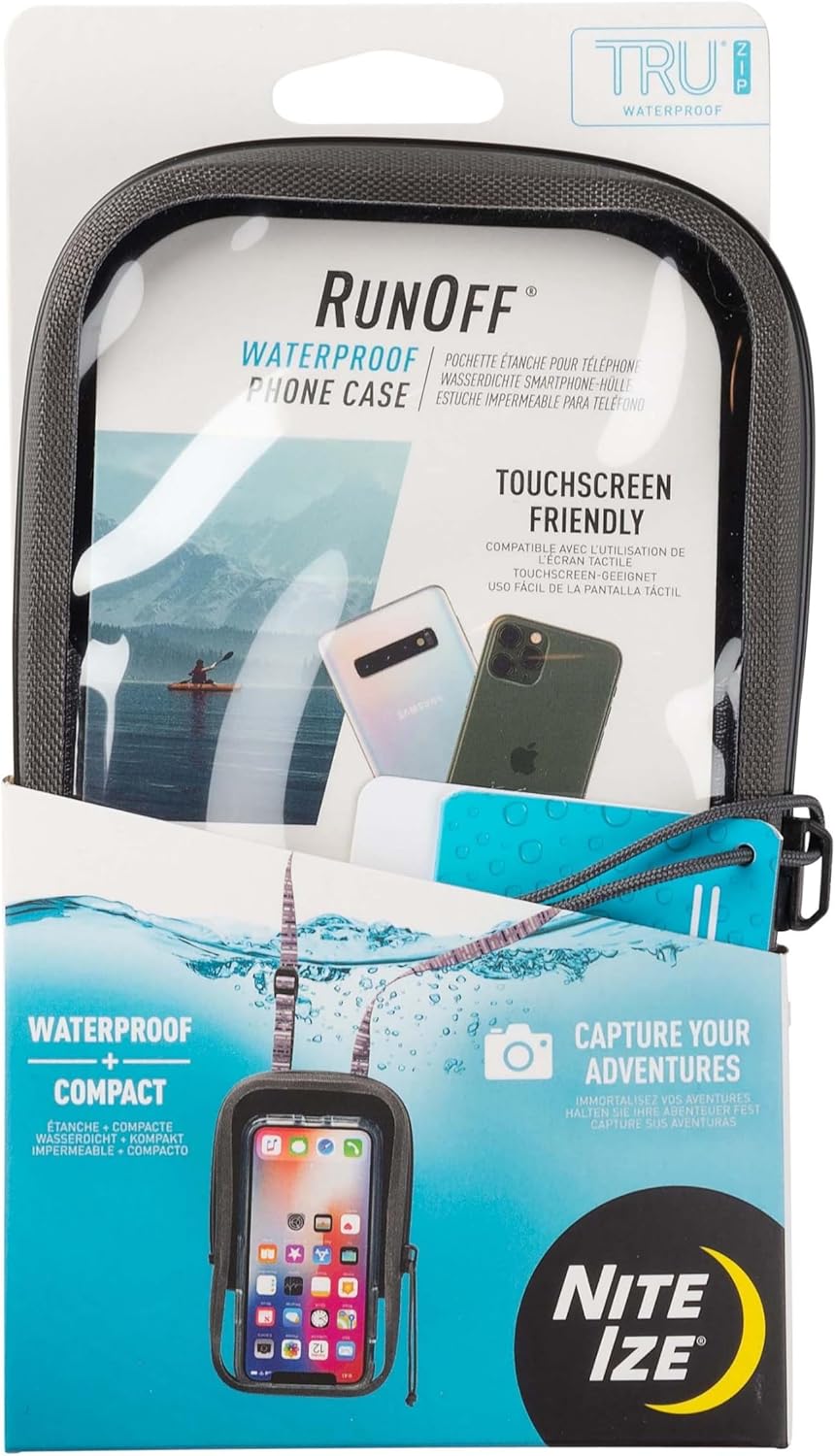 Nite Ize Runoff Waterproof Phone Case with TRU Zip Technology - IP67 Waterproof Phone Case & Lanyard