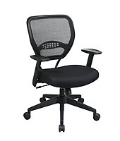 Office Star Air Grid Mid-Back Mesh Chair, Black - 20.5 x 19.5 x 42 in
