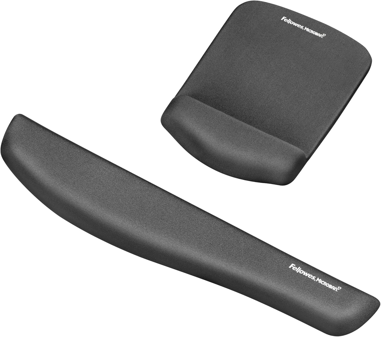 FELLOWES PlushTouch FoamFusion Keyboard Wrist Rest with MICROBAN