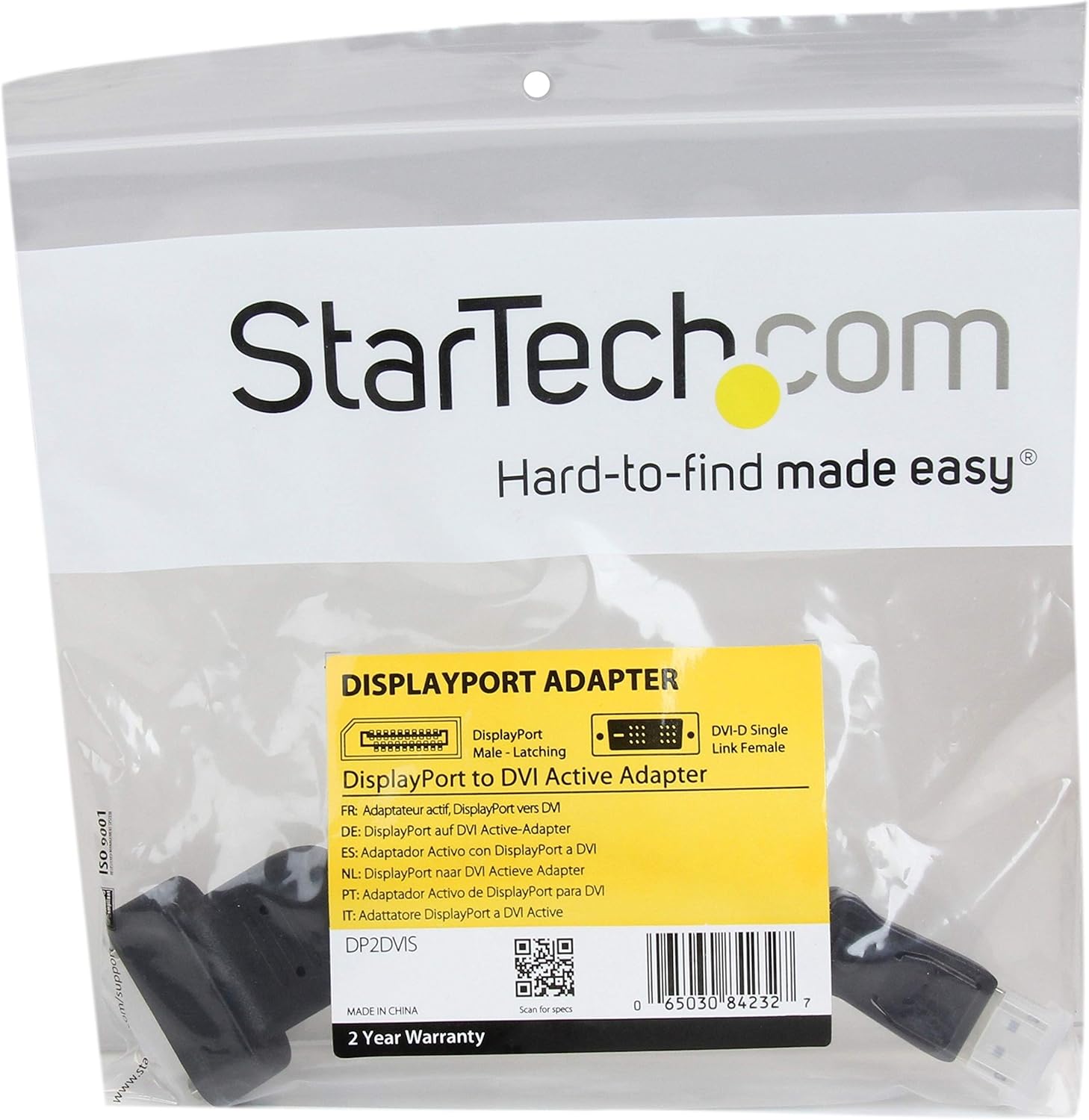 StarTech.com DisplayPort To DVI Adapter - Active - 1920x1200 - DP to DVI - DisplayPort Adapter Converter
