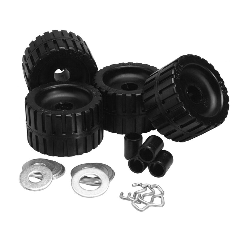 CE Smith - Ribbed Roller Kit - Sturdy Boat & Trailer Parts - Black