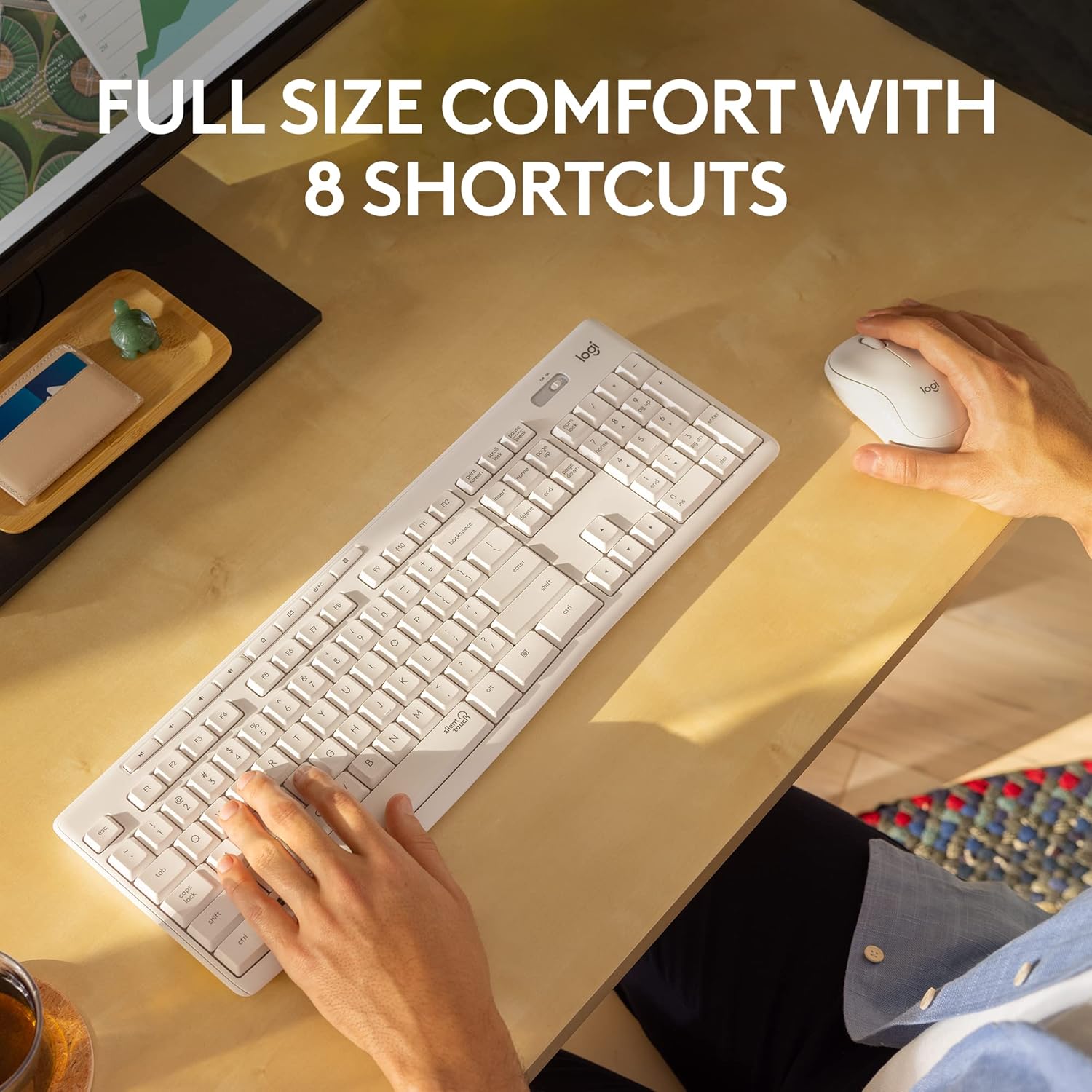 Logitech MK295 Wireless Mouse & Keyboard Combo with SilentTouch Technology, Full Numpad