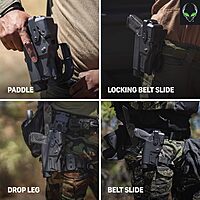 ALIEN GEAR Rapid Force Level 3 Duty Holster — Right Hand — Optic-Ready Mid Ride Belt Slide