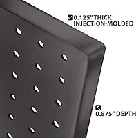 Azar Displays 772424-BLK 24"W x 24"H one-sided Pegboard Panel, 2-Pack- BLACK