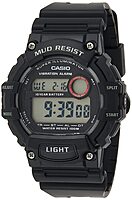 CASIO Mud-Resistant Digital Sport Watch with Resin Strap