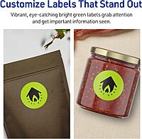 Avery Printable Round Labels, Sure Feed Technology, 1-3/4" Diameter, Bright Green Labels, Print-to-The-Edge