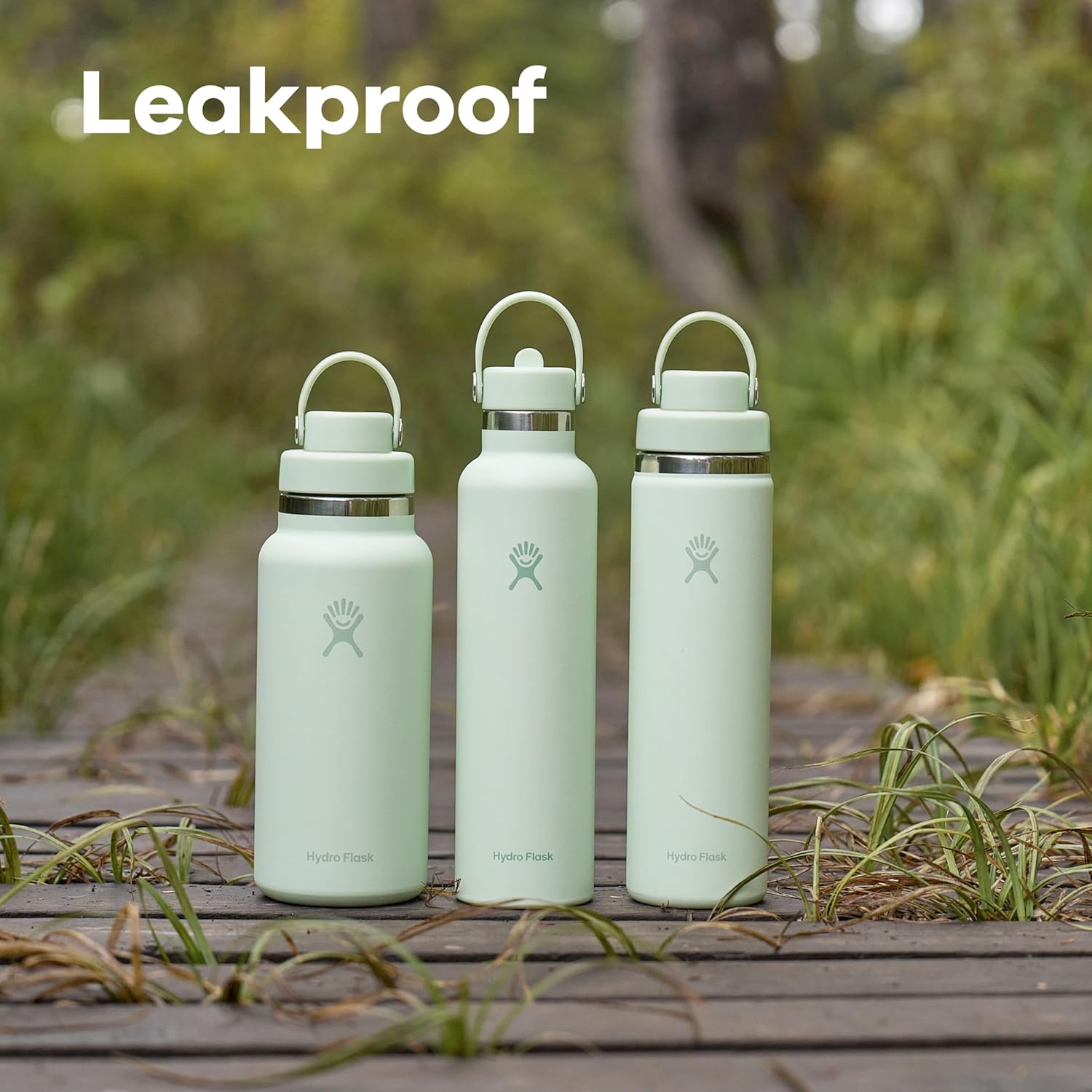 HYDRO FLASK Wide Mouth Insulated Stainless Steel Water Bottle with Flex Chug Cap