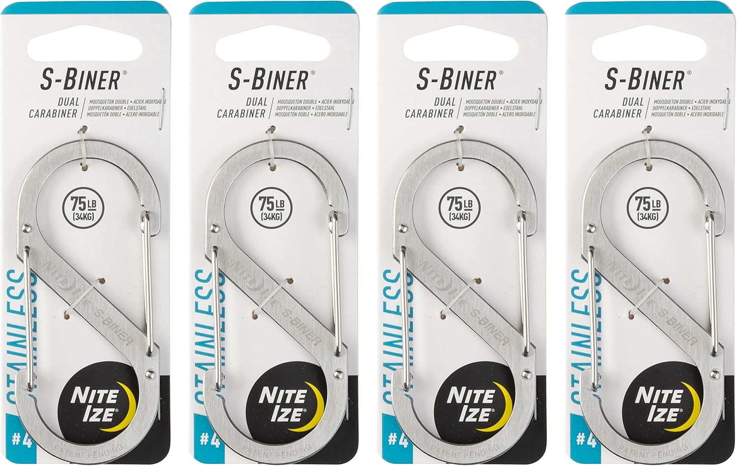 NITE IZE S-Biner Stainless Steel Dual-Gated Carabiner