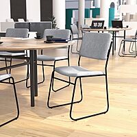 Flash Furniture HERCULES Series 500 lb Capacity High Density Stacking Chair with Sled Base