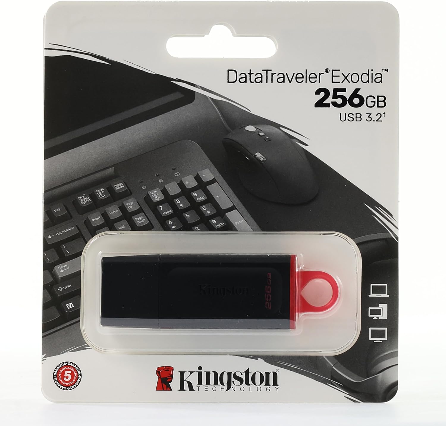 Kingston DataTraveler Exodia 256GB USB 3.2 Flash Drive DTX/256GB, Black