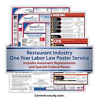 ComplyRight Restaurant Federal (Bilingual) And State (English) Labor Law 1-Year Poster Service, North Dakota