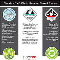 Floortex® Advantagemat® Vinyl Lipped Chair Mat for Carpets up to 3/8" - 36" x 48"