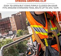 Ergodyne Squids 3405 Glove Clip Holder with Belt Clip, Lime (Pack of 2)