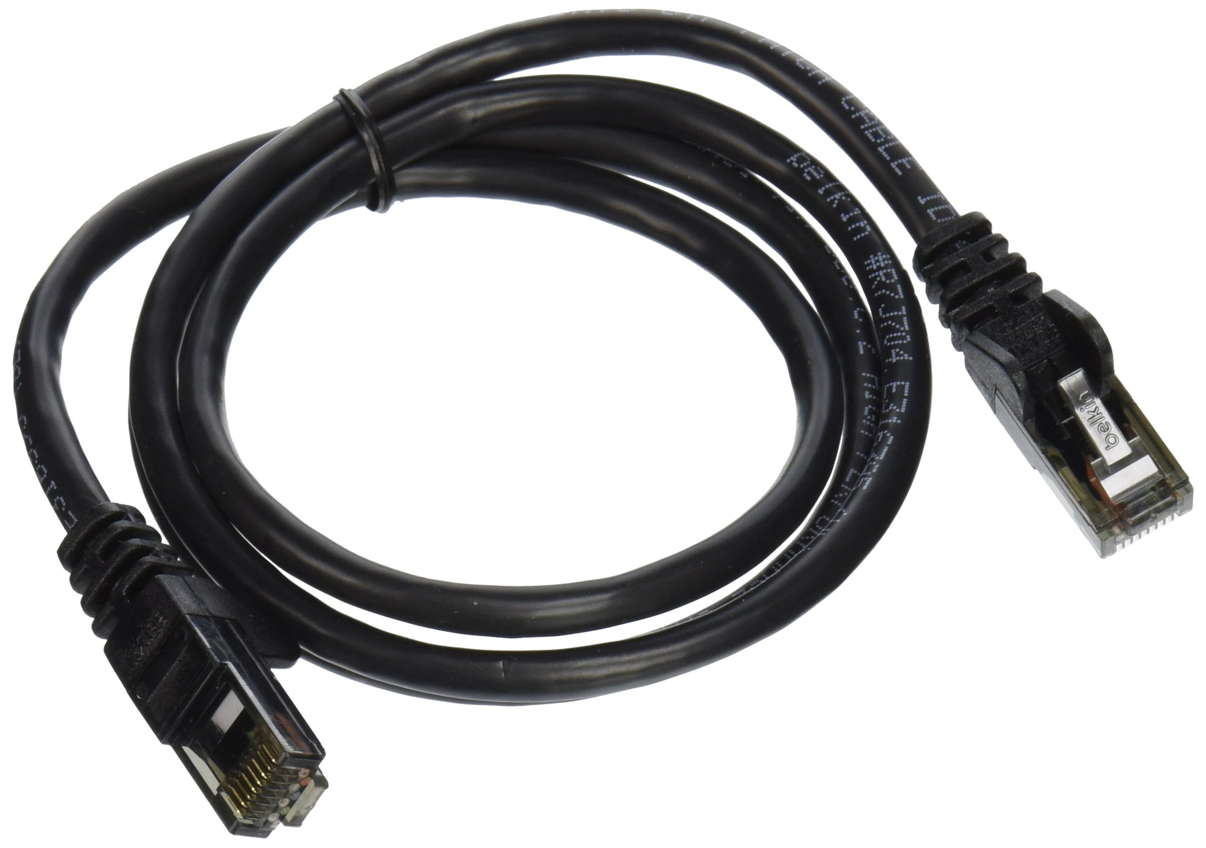 Belkin Snagless CAT6 Patch Cable RJ45M/RJ45M; 3 Black (A3L980b03-BLK-S), 3 Feet (A3L980B03-BLK-S)