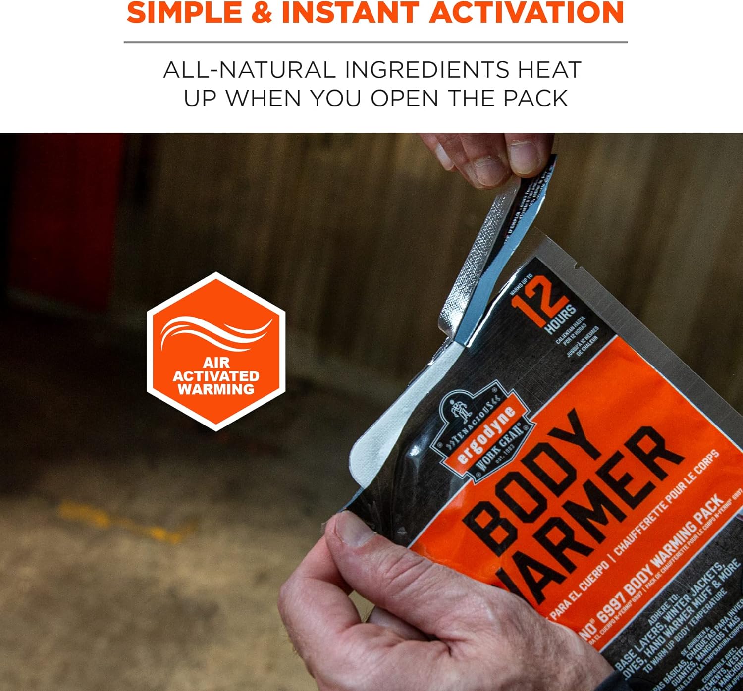 Ergodyne N-Ferno 6994 Adhesive Body, Toe, Hand Warmers Variety Pack, Disposable, Up to 12 Hours of Warming