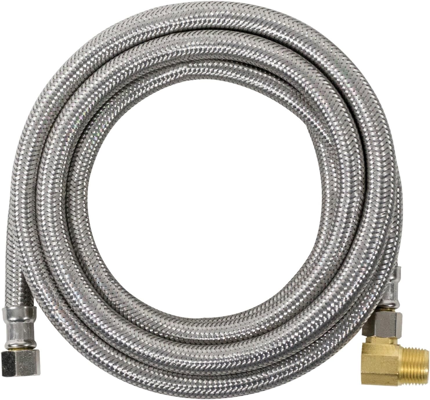 Certified Appliance Accessories Dishwasher Hose with 90 Degree MIP Elbow, Water Supply Line, 8 Feet