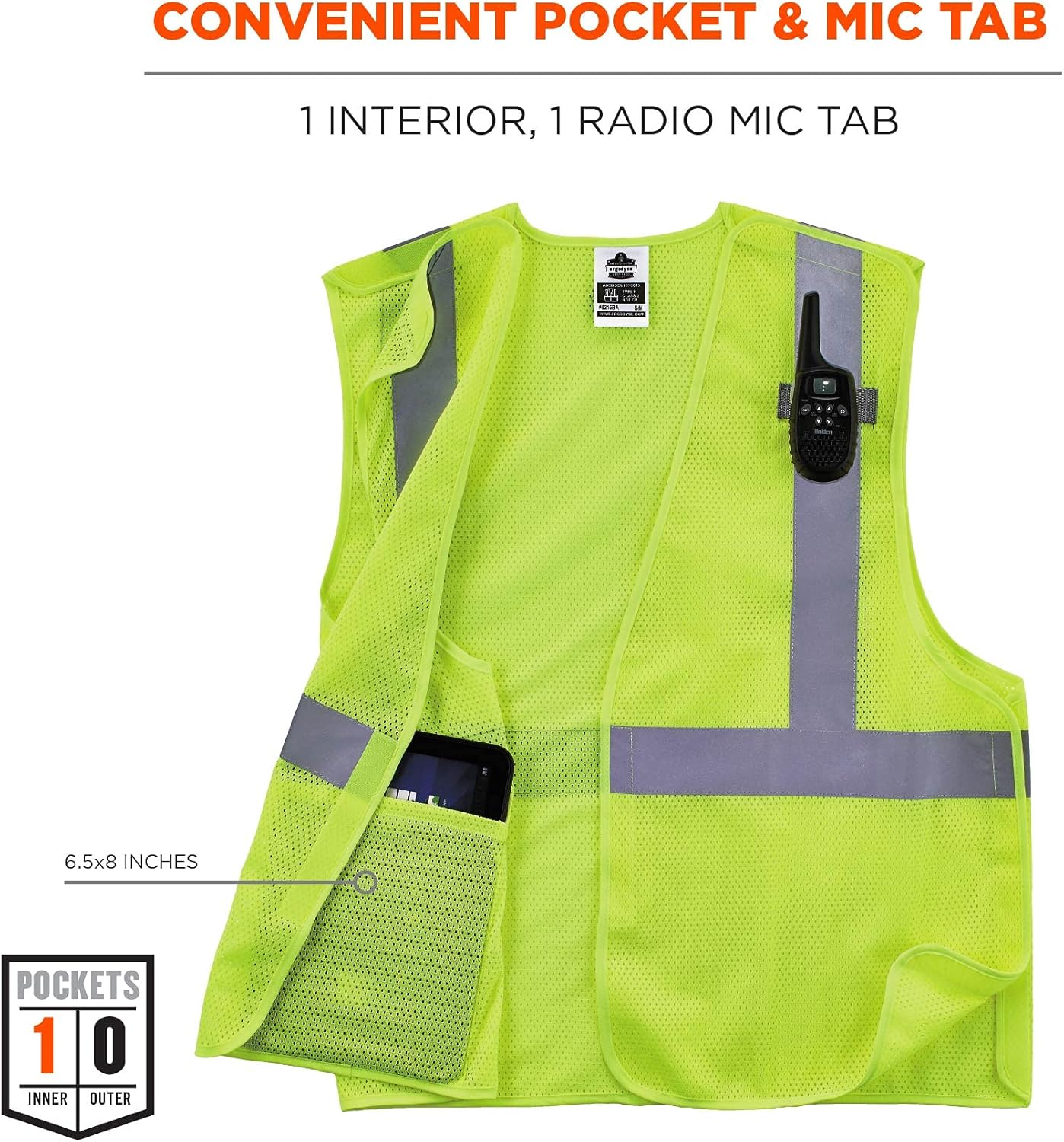Ergodyne GloWear 8215BA Econo Breakaway Mesh High-Visibility Safety Vest
