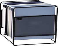 Mind Reader Hanging File Folder Organizer, Desktop Organizer, Metal Mesh, 13" L x 9.75" W x 10.25" H