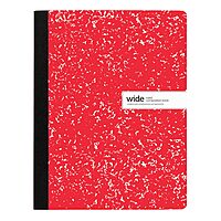 Office Depot® Brand Composition Notebook, 9-3/4" x 7-1/2", Wide Ruled, 100 Sheets, Red