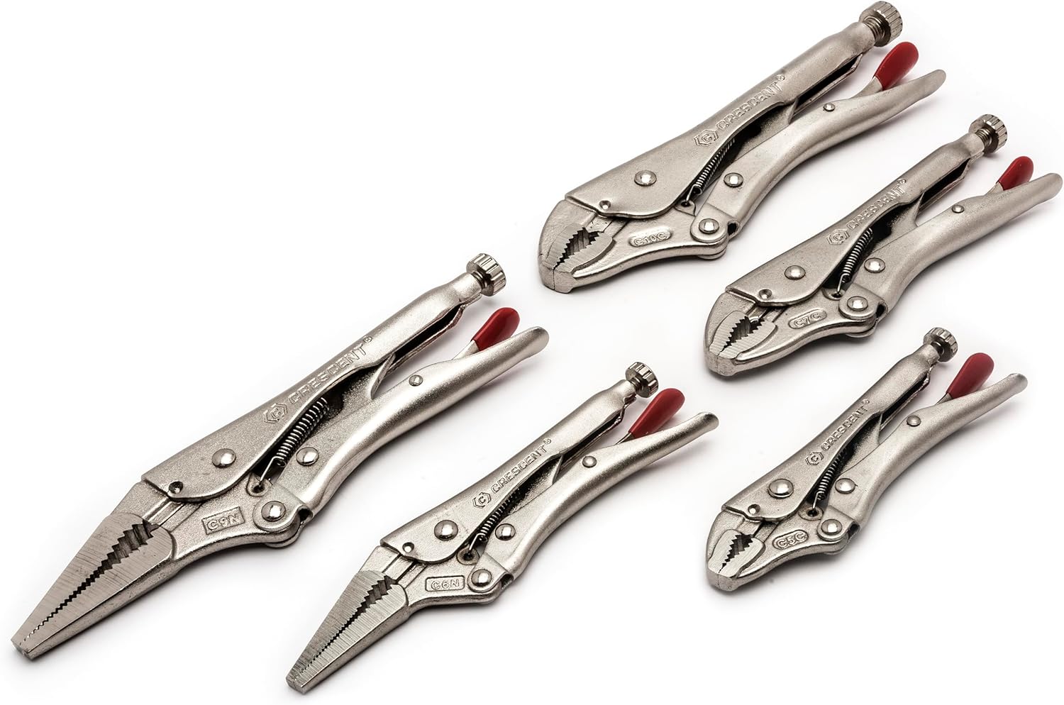 Crescent 5 Piece Curved & Long Nose Locking Plier Set | CLP5SETN-08 5 Piece New