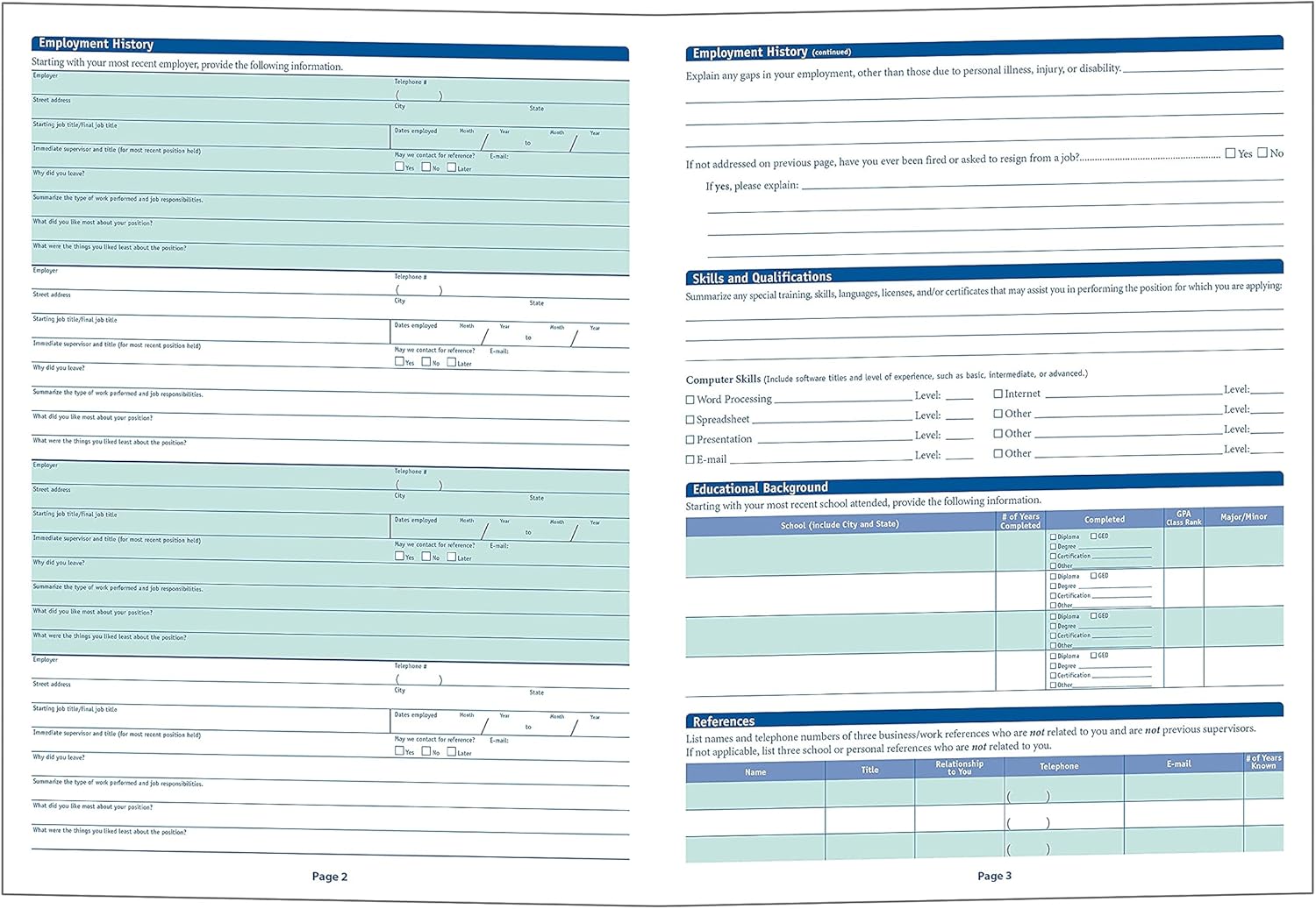 ComplyRight State-Specific Job Applications, Massachusetts, 8-1/2in x 11in, White, Pack Of 50