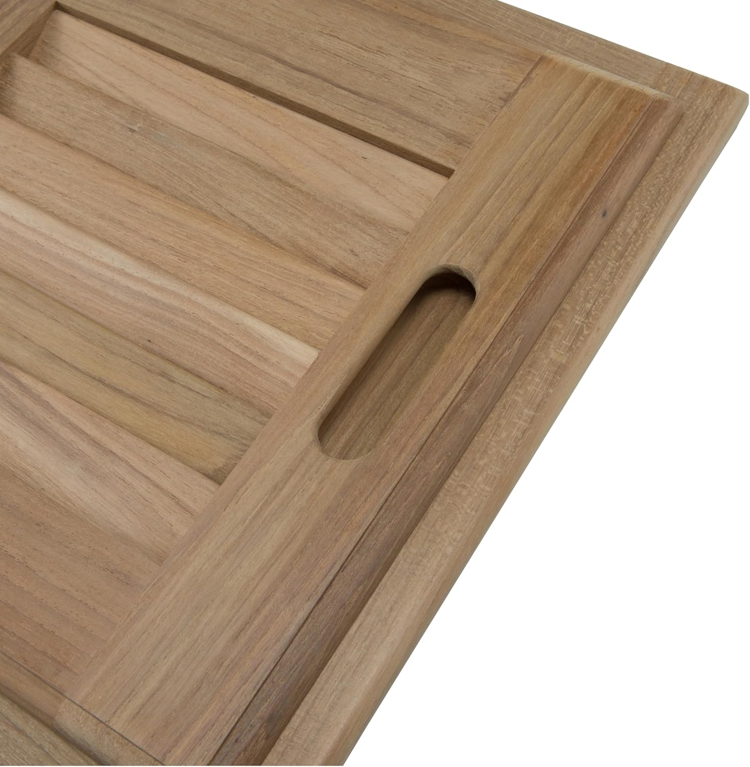 Whitecap 60720 Teak Louvered Door and Frame Righthand Opening, 12 x 12"