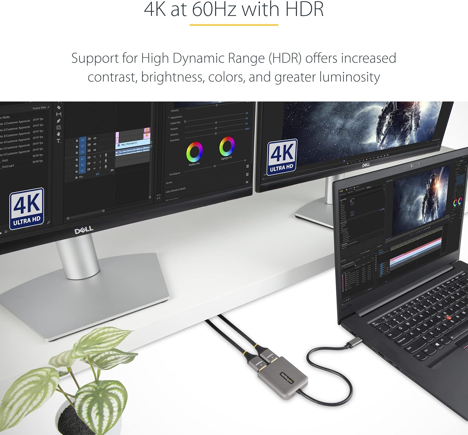 StarTech.com USB to Dual HDMI Adapter for Windows