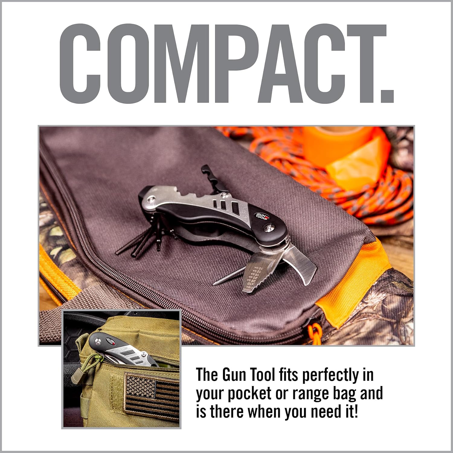 Real Avid Gun Tool - 18-In-1 Gunsmithing Shotgun & Rifle Multi Tool - Bit Driver, Torq Bits, Choke Tube Wrench, Allen Wrench