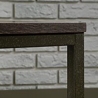 Sauder North Avenue Side Table, Rectangular, Smoked Oak/Black