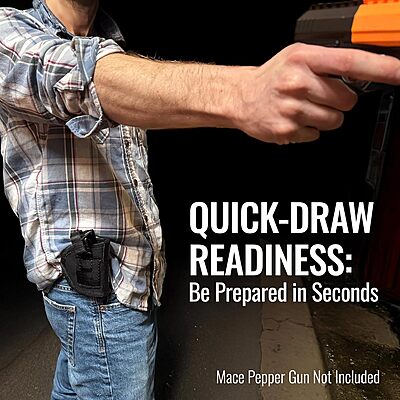 Mace Pepper Gun 2.0 with Pepper Spray & Water Training Cartridge Set, 20 Feet Range, Max Strength 10% OC Formula