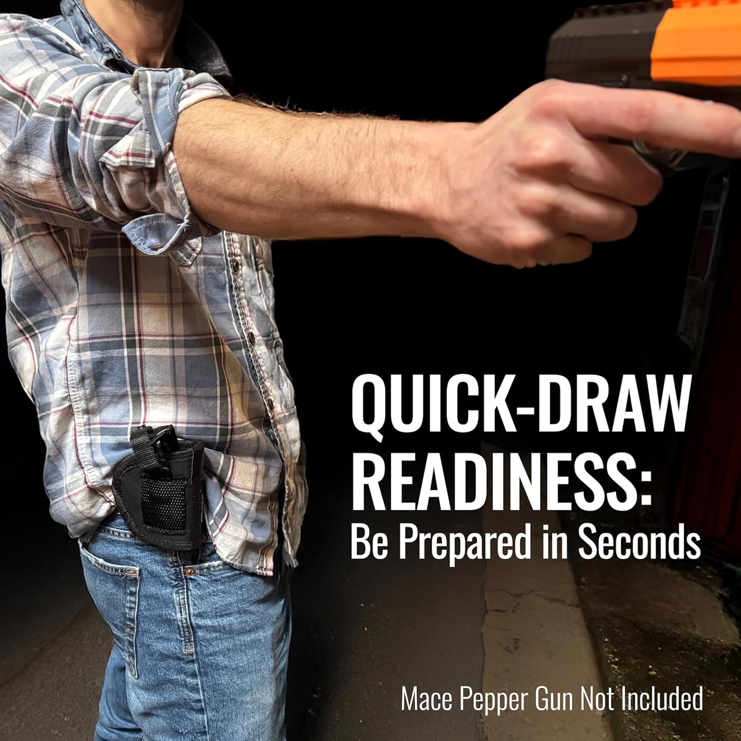Mace Pepper Gun 2.0 with Pepper Spray & Water Training Cartridge Set, 20 Feet Range, Max Strength 10% OC Formula