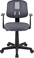 Flash Furniture Flash Fundamentals Mid-Back Mesh Swivel Task Office Chair with Pivot Back and Arms