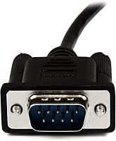 StarTech.com 2m Black DB9 RS232 Serial Null Modem Cable F/M - DB9 Male to Female - 9 pin Null Modem Cable - SCNM9FM2MBK