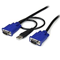 StarTech.com Ultra Thin KVM Cable - VGA with Integrated Keyboard/Mouse