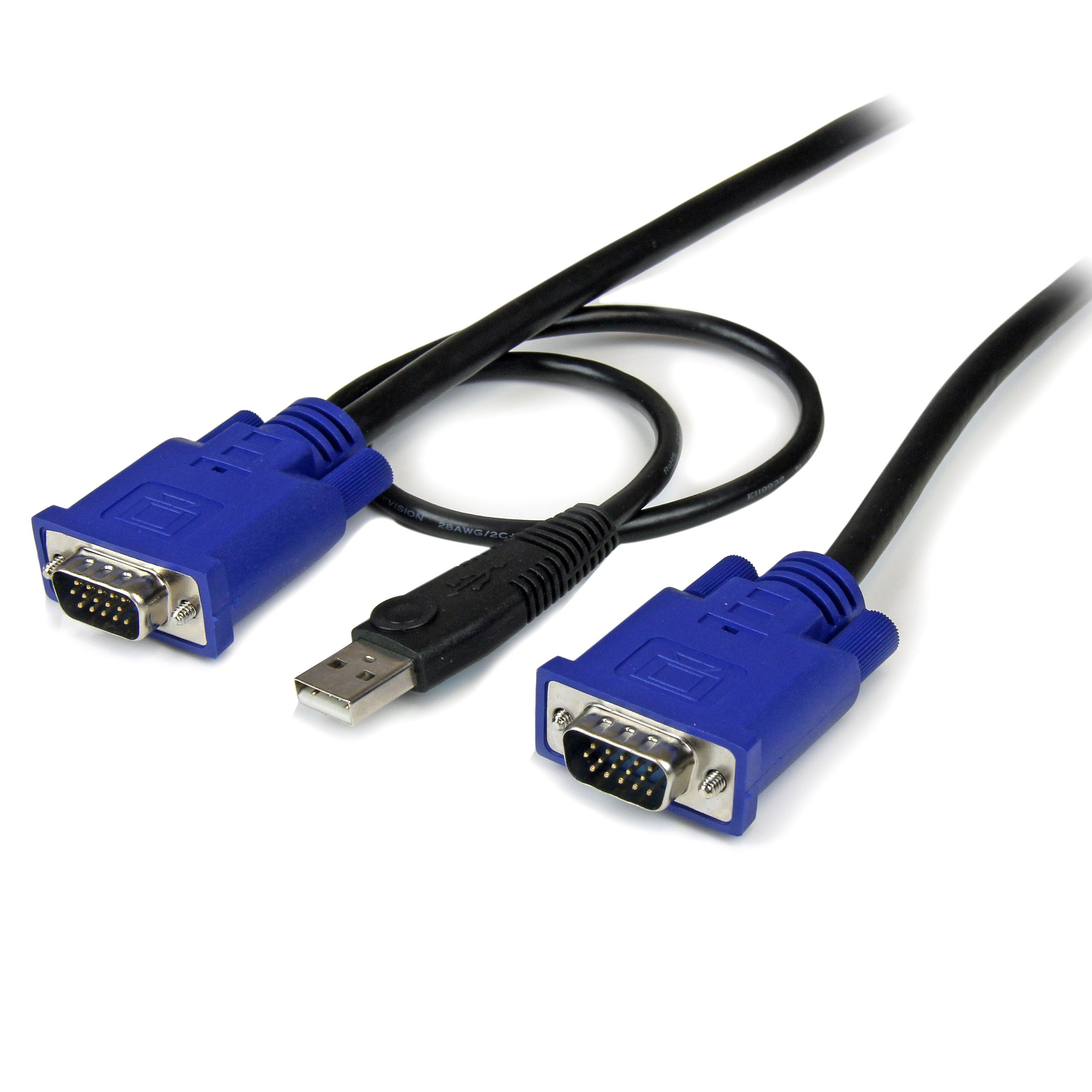 StarTech.com Ultra Thin KVM Cable - VGA with Integrated Keyboard/Mouse
