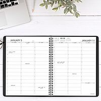 AT-A-GLANCE 2026 Appointment Book Planner, Weekly, 8-1/4" x 11", Large, Black (709500526) 2026 New Edition Black