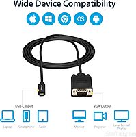 StarTech.com USB C to VGA Active Adapter Cable - Thunderbolt 3 Compatible
