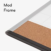 U Brands Magnetic Dry Erase 3-in-1 Calendar Board, 20"x16", Black and Gray Frame Assorted Colors 20"W x 16"H