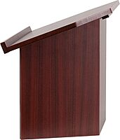 Flash Furniture Mysta Foldable Tabletop Lectern, 27W x 16.25D x 19H - Mahogany